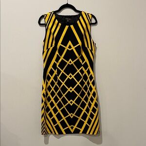 Voir Voir Geometric Black & Yellow Dress